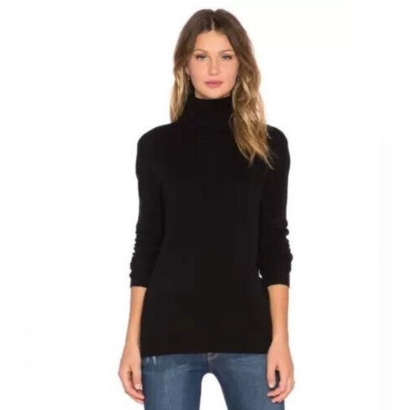 Equipment Femme 100% Cashmere Turtleneck Classic Sweater Black Size XS - Picture 1 of 6
